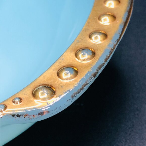 Vintage FIRE KING Delphite Blue Milk Glass Relish Divided Dish Serveware - Picture 12 of 12